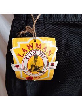 New Vintage Cowgirl Jeans Size 11 28x36Women's Lawman Slim Fit Black Bootcut